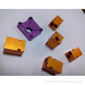 CNC Machining of Aluminum Fittings with Colored Anodizing